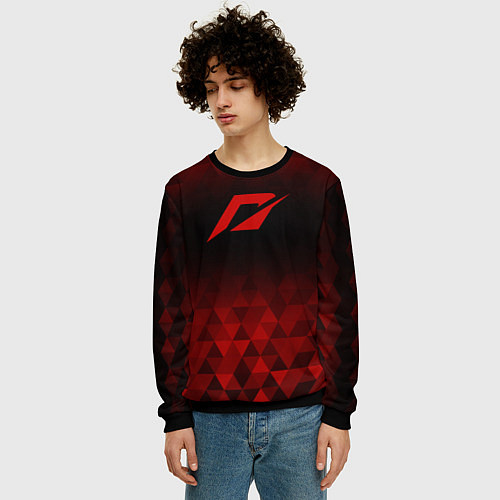 Мужской свитшот Need for Speed red poly / 3D-Черный – фото 3
