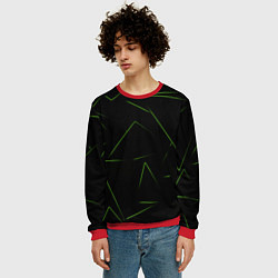 Свитшот мужской Color green line, цвет: 3D-красный — фото 2