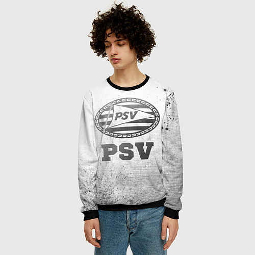 Мужской свитшот PSV - white gradient / 3D-Черный – фото 3