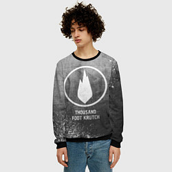Свитшот мужской Thousand Foot Krutch - grey gradient, цвет: 3D-черный — фото 2