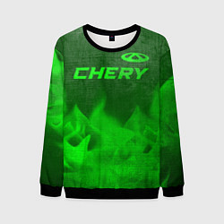 Мужской свитшот Chery - green gradient посередине