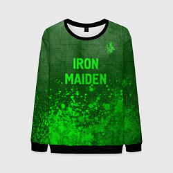 Свитшот мужской Iron Maiden - green gradient посередине, цвет: 3D-черный