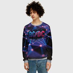 Свитшот мужской ACDC лого в градиенте, цвет: 3D-меланж — фото 2