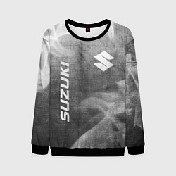 Свитшот мужской Suzuki - grey gradient вертикально, цвет: 3D-черный