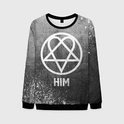 Свитшот мужской HIM - grey gradient, цвет: 3D-черный