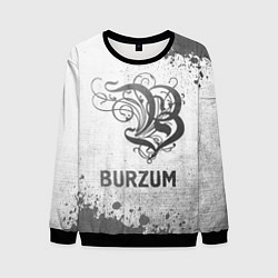 Свитшот мужской Burzum - white gradient, цвет: 3D-черный