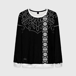 Свитшот мужской Славянские символы традиции народа, цвет: 3D-белый