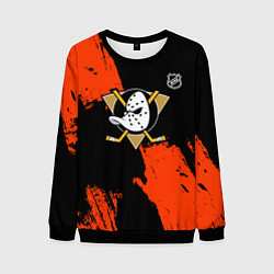 Мужской свитшот Анахайм Дакс - оранжевая краска