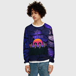 Свитшот мужской Astro retro style, цвет: 3D-белый — фото 2