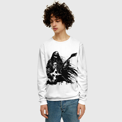 Мужской свитшот Амбассадор рока / 3D-Белый – фото 3