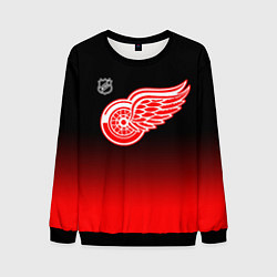 Свитшот мужской Детройт Ред Уингз - градиент, цвет: 3D-черный
