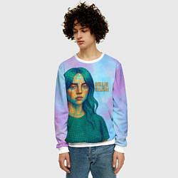 Свитшот мужской Билли Айлиш из мозаики, цвет: 3D-белый — фото 2