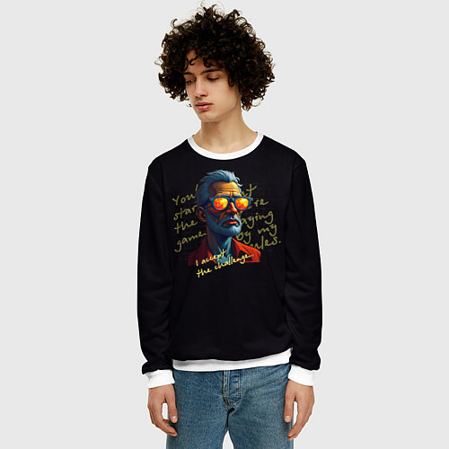 Мужской свитшот Мои правила / 3D-Белый – фото 3