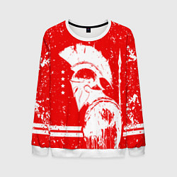 Свитшот мужской Спартак - воин спарты, цвет: 3D-белый