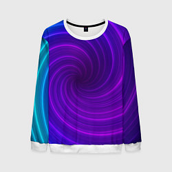 Свитшот мужской Фиолетовая спираль, цвет: 3D-белый