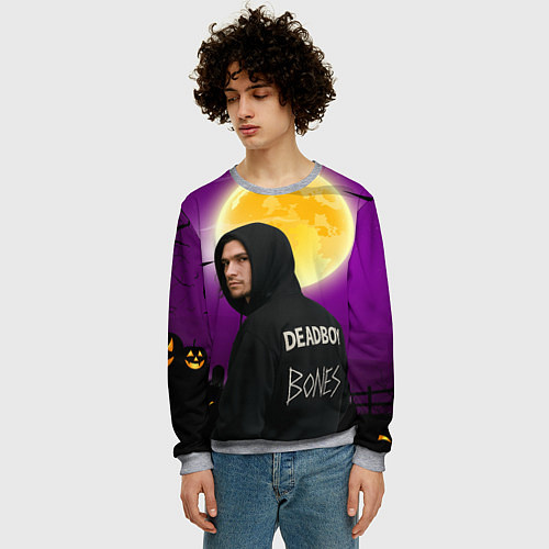 Мужской свитшот Deadboy Bones / 3D-Меланж – фото 3