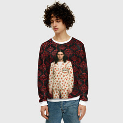 Свитшот мужской Bones в костюме с розами, цвет: 3D-белый — фото 2