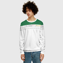 Свитшот мужской Таблица Excel текстура, цвет: 3D-белый — фото 2