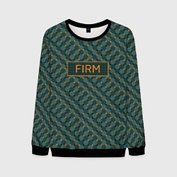 Свитшот мужской Плавающий эффект - Фирм зеленый, цвет: 3D-черный