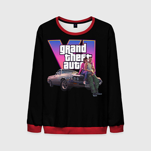 Мужской свитшот GTA VI / 3D-Красный – фото 1