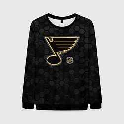 Мужской свитшот Сент Луис Блюз - черные соты