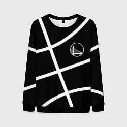 Свитшот мужской Голден Стэйт Уорриорз - текстура черного мяча, цвет: 3D-черный