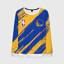 Свитшот мужской Голден Стэйт Уорриорз - желто синие, цвет: 3D-белый