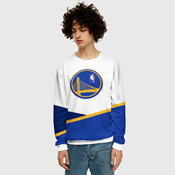 Свитшот мужской Golden State Warriors - NBA, цвет: 3D-белый — фото 2