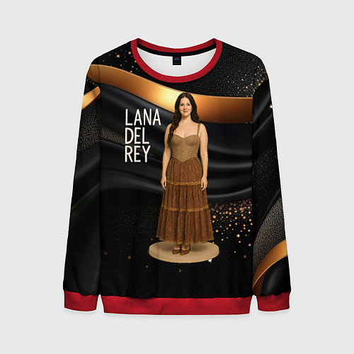 Мужской свитшот Lana Del Rey в ретро платье / 3D-Красный – фото 1