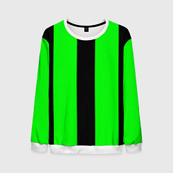 Свитшот мужской Color green black line, цвет: 3D-белый