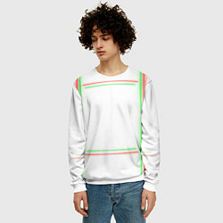 Свитшот мужской Neon light green red, цвет: 3D-белый — фото 2