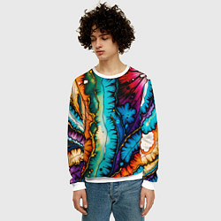 Свитшот мужской Разноцветный узор, цвет: 3D-белый — фото 2