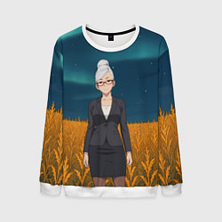 Свитшот мужской Сэйко Аясэ Дандадан, цвет: 3D-белый