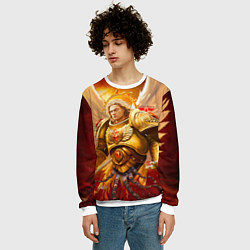 Свитшот мужской Сангвиний кровавый ангел, цвет: 3D-белый — фото 2