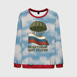 Свитшот мужской Небесный щит России ВДВ, цвет: 3D-красный