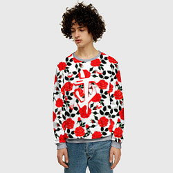 Свитшот мужской Doom розы, цвет: 3D-меланж — фото 2