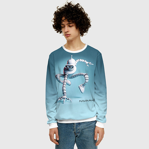 Мужской свитшот Spider Bender - meme / 3D-Белый – фото 3