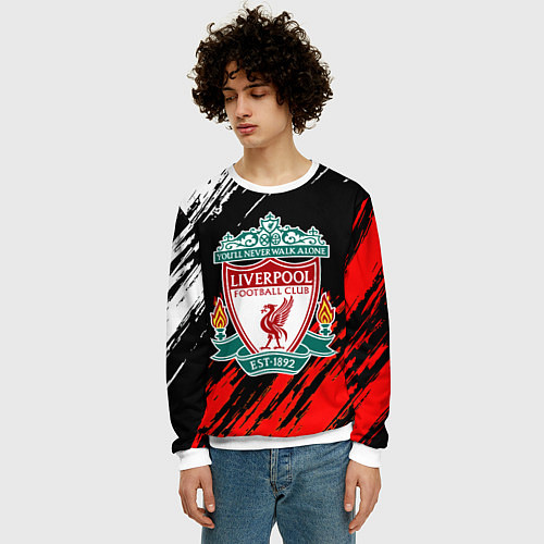 Мужской свитшот Арсенал краски текстура / 3D-Белый – фото 3