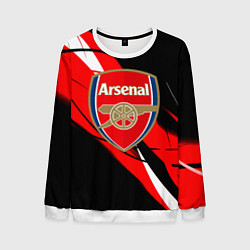 Свитшот мужской Arsenal абстракция полосы, цвет: 3D-белый
