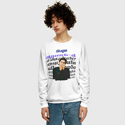 Свитшот мужской Шуга - BTS, цвет: 3D-белый — фото 2