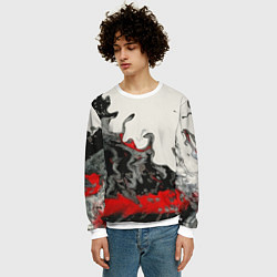 Свитшот мужской Разводы краски, цвет: 3D-белый — фото 2