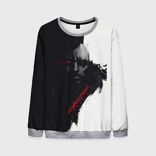 Мужской свитшот Cyberpunk 2077 / 3D-Меланж – фото 1