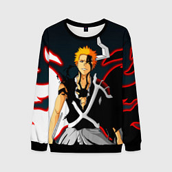 Свитшот мужской Ичиго Куросаки Блич, цвет: 3D-черный