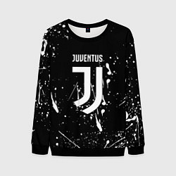 Свитшот мужской Juventus брызги красок текстура, цвет: 3D-черный