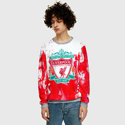 Свитшот мужской Liverpool розовый огонь, цвет: 3D-меланж — фото 2