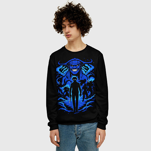 Мужской свитшот Аниме Поднятие уровня в одиночку / 3D-Черный – фото 3