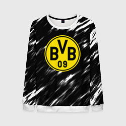 Свитшот мужской Borussia штрихи красок текстура, цвет: 3D-белый