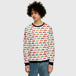 Свитшот мужской Цветные машинки паттерн, цвет: 3D-черный — фото 2