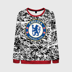 Свитшот мужской Челси штрихи красок, цвет: 3D-красный