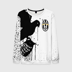 Мужской свитшот Ювентус черная птица краски